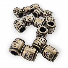 Cord End for Clothing Patterned Inlet 5.8 mm - 0,20" Metal Bead Shape length 5 mm B0031