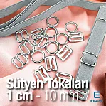 10 mm Bra Accessories 0,39" Strap Adjustment Buckle Hook and Ring CGT003T10