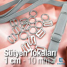 10 mm Bra Accessories 0,39" Strap Adjustment Buckle Hook and Ring CGT003T10