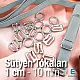 10 mm Bra Accessories 0,39" Strap Adjustment Buckle Hook and Ring CGT003T10