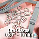 10 mm Bra Accessories 0,39" Strap Adjustment Buckle Hook and Ring CGT003T10