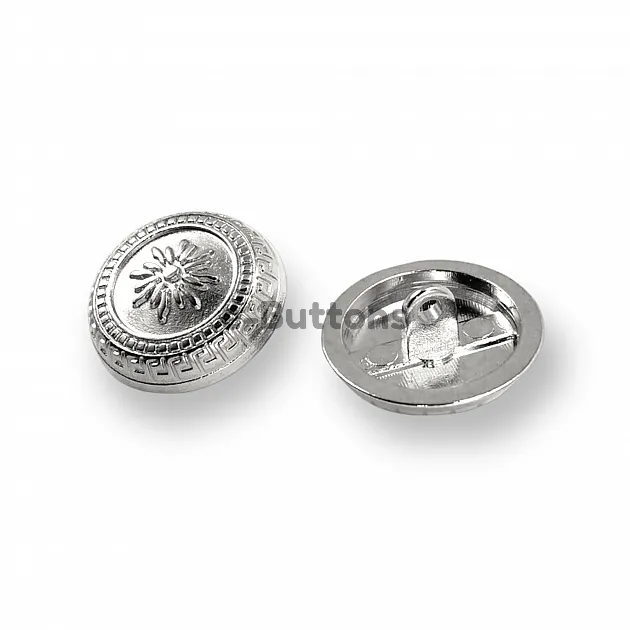 21 mm  - 32 boy Çiçekli  İşlemeli Ayaklı Düğme Bayan Ceket Düğmesi E 1055