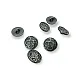 14 mm - 22 L Metal Shank Button Patterned E 1124
