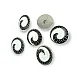 Transparent Enamel Shank Button 25 mm - 40 L Jacket and Coat Button E 1678