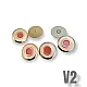 Enamel Jacket and Coat Button  22 mm - 36 L Set of 8 Spring Colors E 1949 SET8 V2