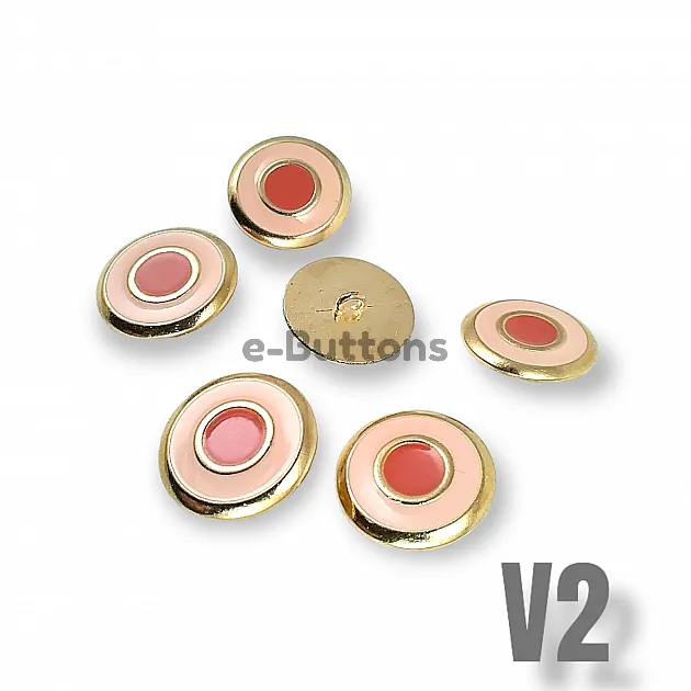 Enamel Jacket and Coat Button  22 mm - 36 L Set of 8 Spring Colors E 1949 SET8 V2