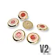 Enamel Jacket and Coat Button  22 mm - 36 L Set of 8 Spring Colors E 1949 SET8 V2