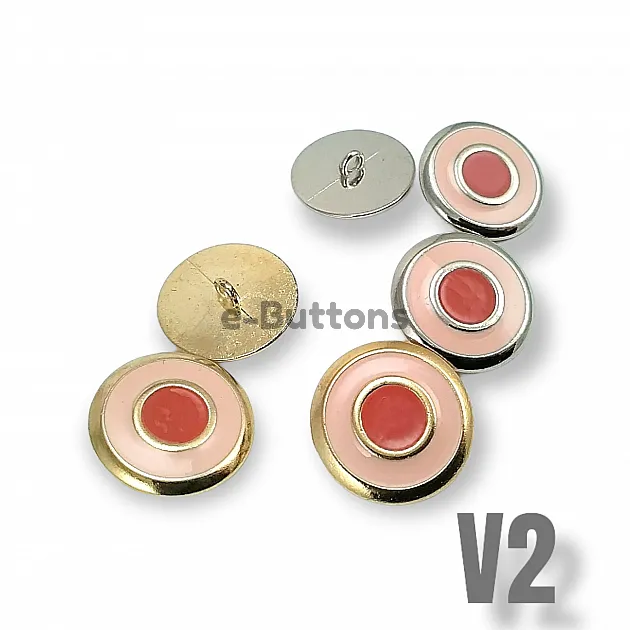 Enamel Jacket and Coat Button  22 mm - 36 L Set of 8 Spring Colors E 1949 SET8 V2