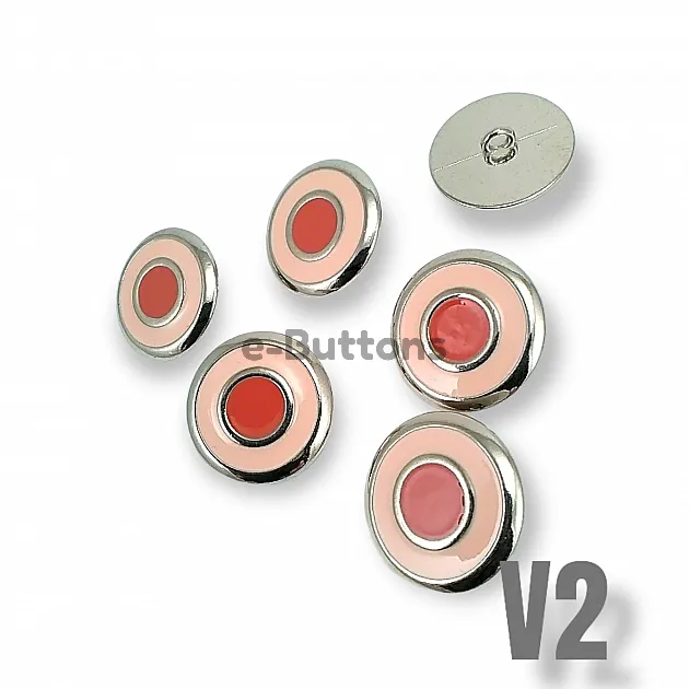 Enamel Jacket and Coat Button  22 mm - 36 L Set of 8 Spring Colors E 1949 SET8 V2