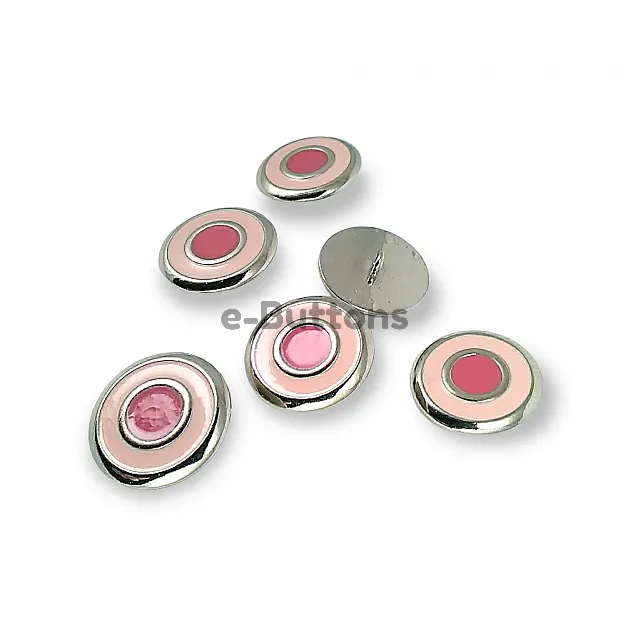Enamel Jacket and Coat Button  22 mm - 36 L Set of 8 Spring Colors E 1949 SET8 V2