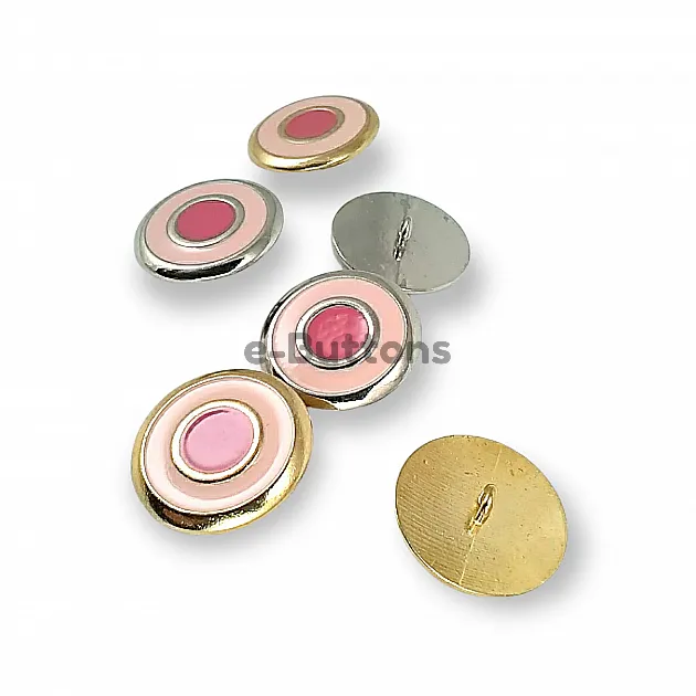 Enamel Jacket and Coat Button  22 mm - 36 L Set of 8 Spring Colors E 1949 SET8 V2