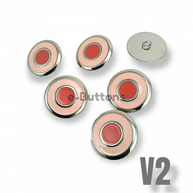 Enamel Jacket and Coat Button  22 mm - 36 L Set of 8 Spring Colors E 1949 SET8 V2