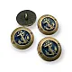 Anchor Logo Blazer Jacket Cufflink Antique Yellow Enamel Button 17 mm - 28 L E 2044 MN1