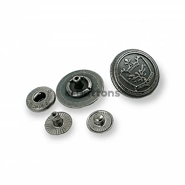 Snap Button Cup Crown Logo 19 mm 30 Size 54 System Set of 4 E 1448 Snap Button Cup Crown Logo 19 mm 30 Size 54 System Set of 4 E 1448