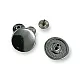 20 mm - 34 Size Metal Shank Button Patternless, Slightly Curved E 1479