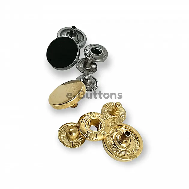 15 mm - 24 Size Flat Coin Type Snap Button 54 System Set of 4 E 1957