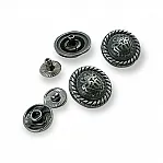 17 mm Snap Buttons  For Jackets 27L - 11,16" - 54 System Set of 4 E 512