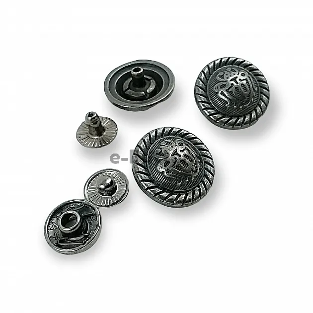 17 mm Snap Buttons  For Jackets 27L - 11,16" - 54 System Set of 4 E 512