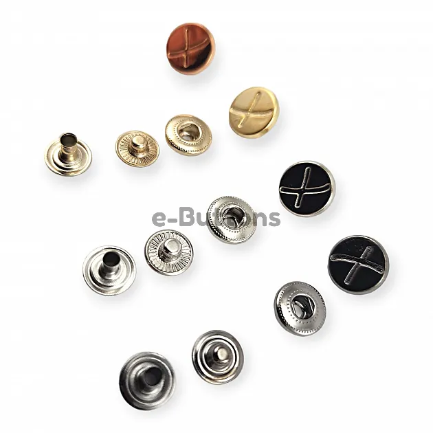 15 mm 5/8" Snap Button 26 L X Patterned Coat Button E 521 15 mm 5/8" Snap Button 26 L X Patterned Coat Button E 521