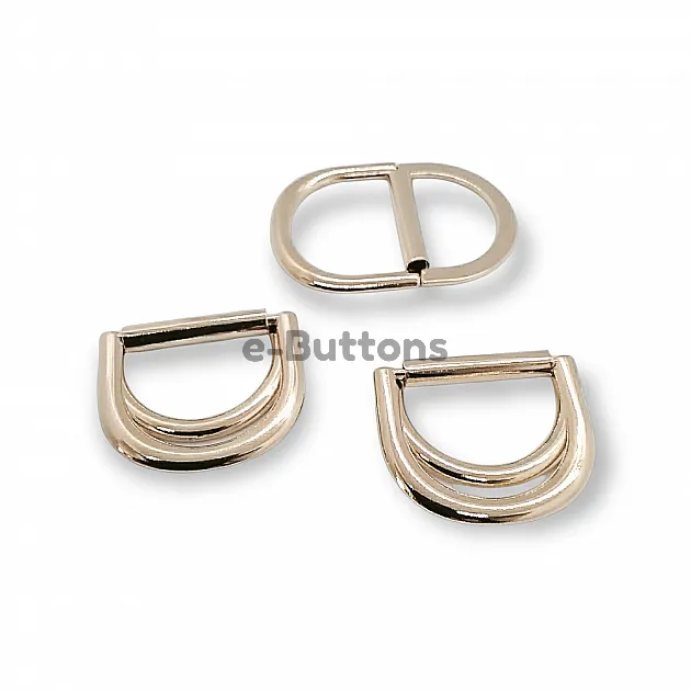 Double Ring D Buckle 3 cm Belt and Adjustment Buckle Metal E 1991