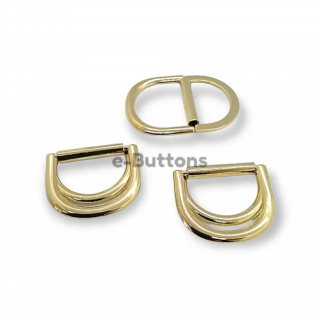 Double Ring D Buckle 3 cm Belt and Adjustment Buckle Metal E 1991