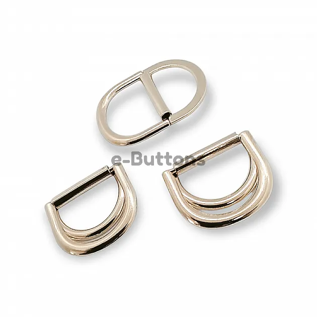 Double Ring D Buckle 3 cm Belt and Adjustment Buckle Metal E 1991