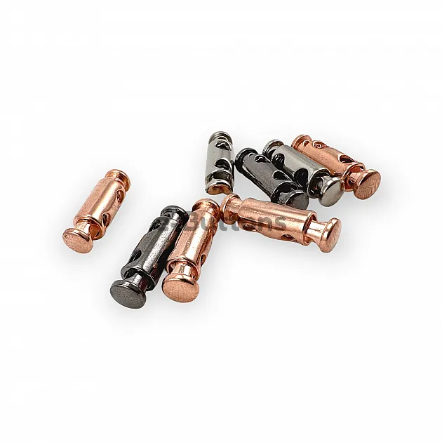 4,5 mm Kordon Girişli İki Delikli Stoper Metal Kordon Kilidi E 2060
