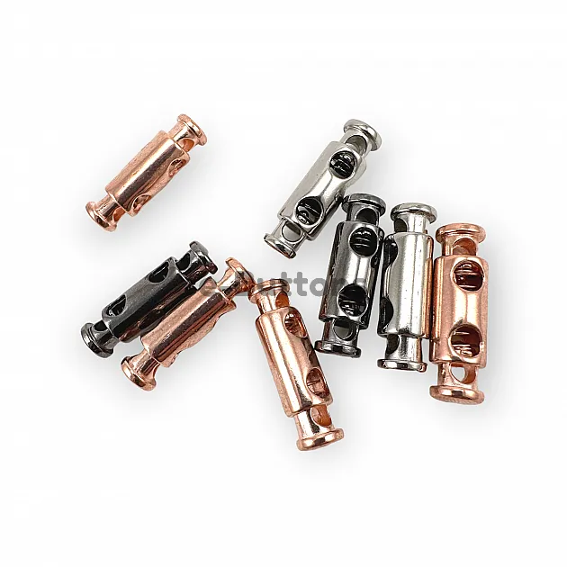 4,5 mm Kordon Girişli İki Delikli Stoper Metal Kordon Kilidi E 2060