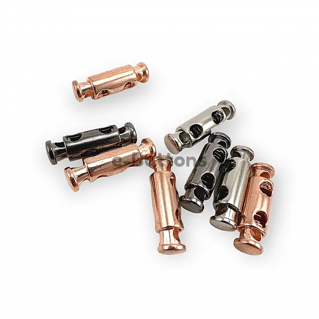 4,5 mm Kordon Girişli İki Delikli Stoper Metal Kordon Kilidi E 2060