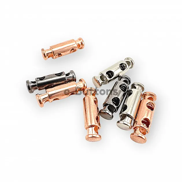 4,5 mm Kordon Girişli İki Delikli Stoper Metal Kordon Kilidi E 2060