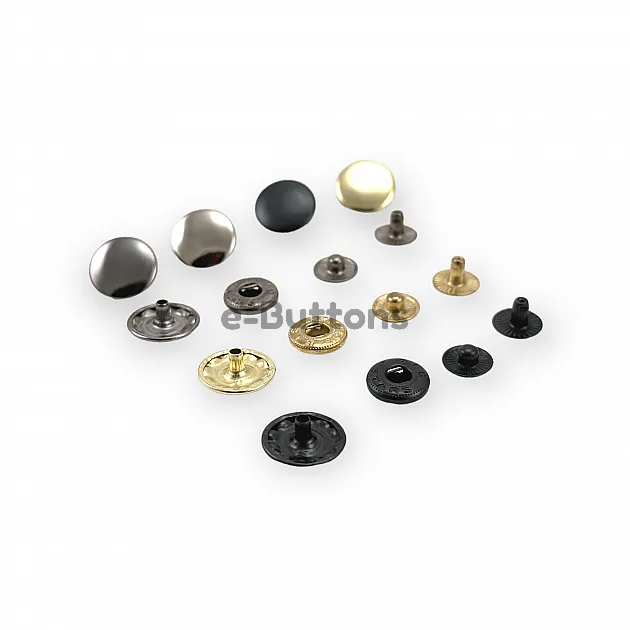 Snap Fastener 15 mm 3/4" 54 System Set of 4 - 144 pcs C00016 Snap Fastener 15 mm 3/4" 54 System Set of 4 - 144 pcs C00016