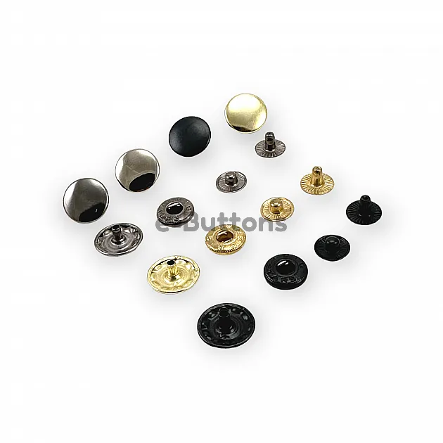 Snap Fastener 15 mm 3/4" 54 System Set of 4 - 144 pcs C00016 Snap Fastener 15 mm 3/4" 54 System Set of 4 - 144 pcs C00016