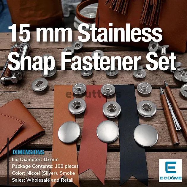 Snap Fasteners 15 mm 3/4" Stainless 54 System C00016P