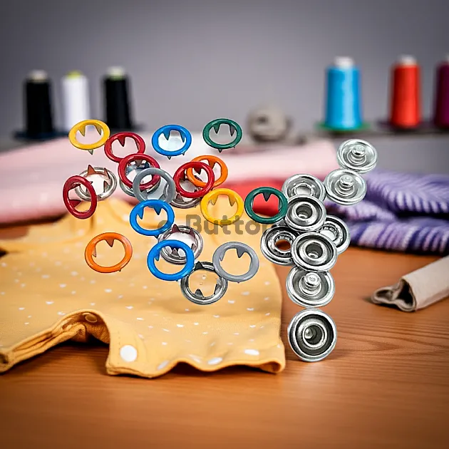 9.5 mm Colored Hole Snap Snaps (1444 pcs /Pack) C0012