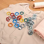 Dyed Prong Snap Button  9.5 mm 3/8" Colored Perforated (1 Gross) C0012
