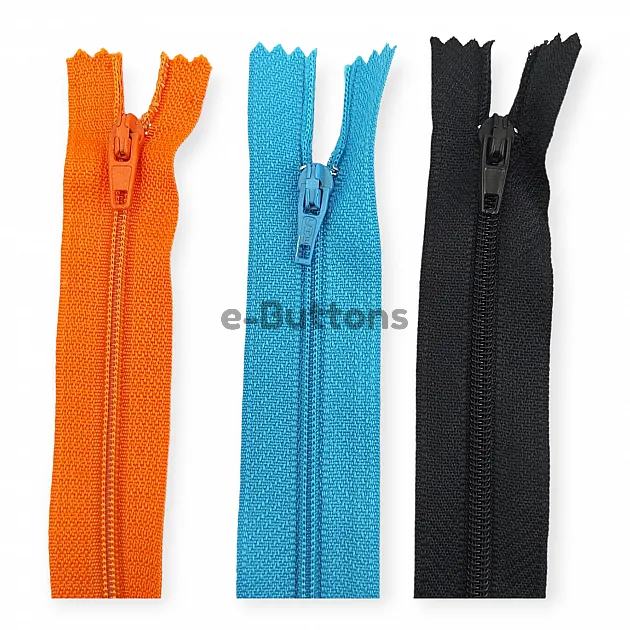 Nylon Coil Zipper 18 cm #3 7,10" Pants, Skirt and Dress Zips Close End ZPS0018T5 Nylon Coil Zipper 18 cm #3 7,10" Pants, Skirt and Dress Zips Close End ZPS0018T5