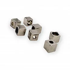 Cord Hole 4 mm - 0,16" Connecting Cube Shape 8 x 8 mm PBB0014