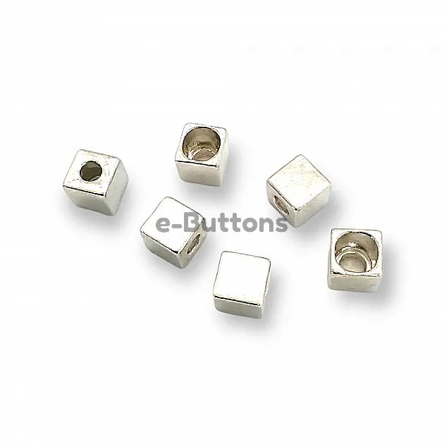 Cord End for Clothing Cube Shaped Metal length 7.8 mm Inlet 4 mm PBB002