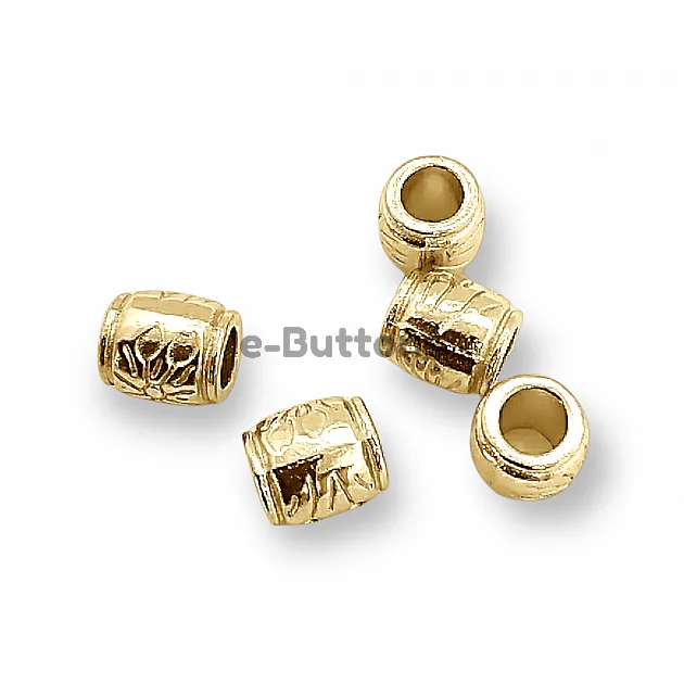 Giriş 5 mm Bağucu  Desenli Metal Silindir Şekil boy 9 mm PBB008