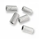 Cord End Inlet 3.3 mm - 0,12" Mosaic Patterned Metal length 13.5 mm PBB005