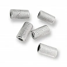 Cord End Inlet 3.3 mm - 0,12" Mosaic Patterned Metal length 13.5 mm PBB005
