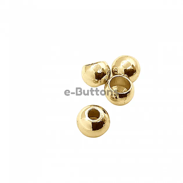 Cord End Inlet 4 mm Spherical Shape Bead Connector length 8 mm PBB007
