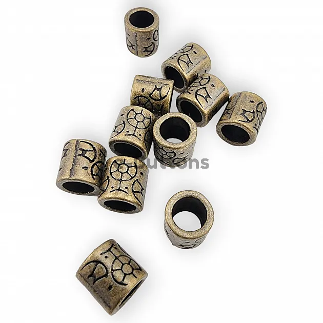 Patterned Lace Antique Yellow Metal Bead Shape Entry 5.8 mm PBB008PROMO
