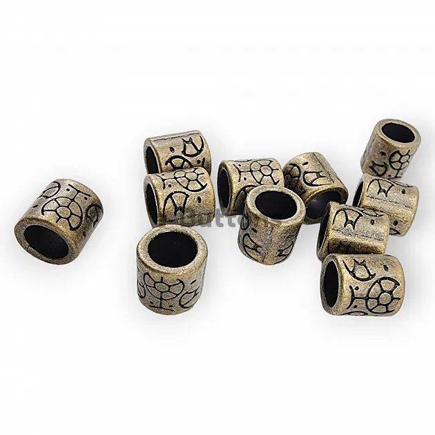 Patterned Lace Antique Yellow Metal Bead Shape Entry 5.8 mm PBB008PROMO