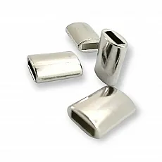 Cord End  length 16 mm Flat Shape Rectangular Entry 9.2 mm - 0,35" PBB011