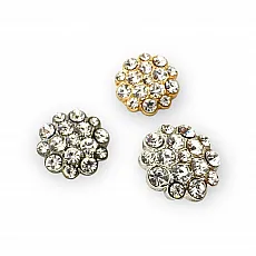 Rhinestone Button Black and White Rhinestone Button23 mm 36 L  Jacket and Coat Button PBT0024