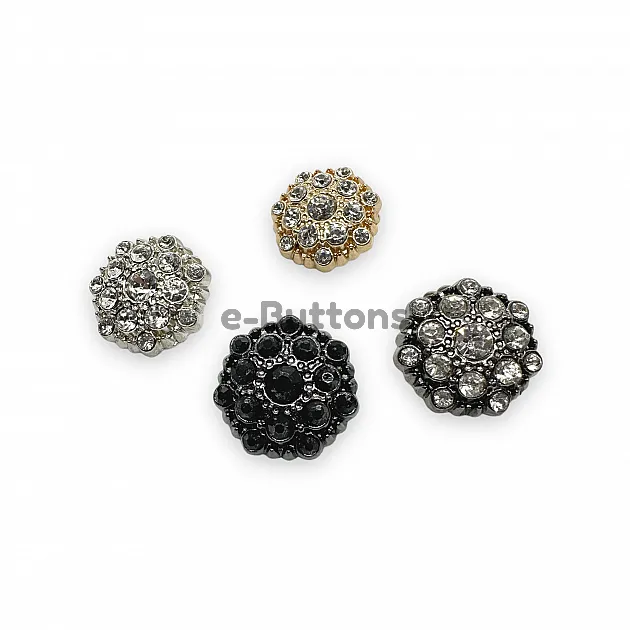Jacket and Coat Button 23 mm 36 L Rhinestone Button Black and White Rhinestone Button PBT0026