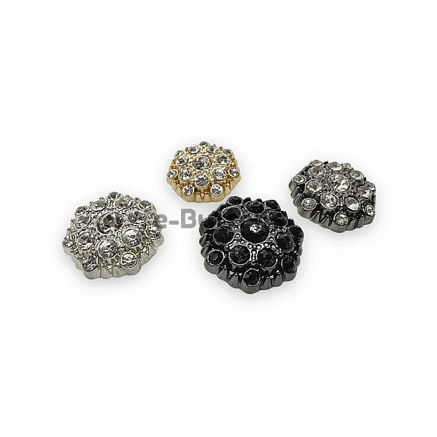 Jacket and Coat Button 23 mm 36 L Rhinestone Button Black and White Rhinestone Button PBT0026