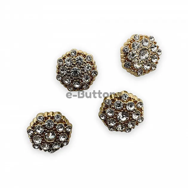 Jacket and Coat Button 23 mm 36 L Rhinestone Button Black and White Rhinestone Button PBT0026