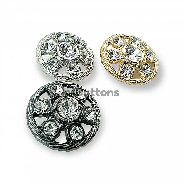 Rhinestone Button - Jacket and Cardigan Button 25 mm 40 L PBT0027 Rhinestone Button - Jacket and Cardigan Button 25 mm 40 L PBT0027